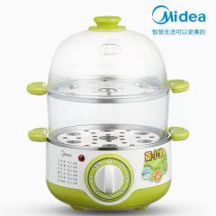 Midea/美的家用定时多功能小电蒸蛋器不锈钢双层电蒸锅家电早餐机